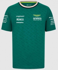 2024 Aston Green Round Collar Formula One Racing Suit