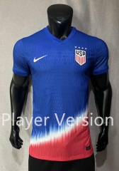 Player Version 2024-2025 USA Away Blue Thailand Soccer Jersey AAA-CS