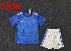 2024-2025 Cruzeiro EC Home Blue Kids/Youth Soccer Uniform-GB