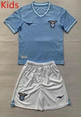 2024-2025 Lazio Home Blue Kid/Youth Soccer Uniform-AY