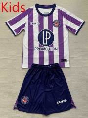 2023-2024 Toulouse FC Home White&Purple Kid/Youth Soccer Uniform-AY