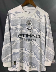 2024-2025 Dragon Special Version Manchester City White LS Thailand Soccer Jersey AAA-9171