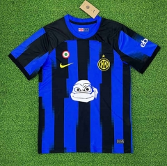 (S-4XL）Without Patch Version 2023-2024 Ninja Turtles Inter Milan Home Blue&Black Thailand Soccer Jersey AAA-403