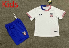 2024-2025 USA Home White Kids/Youth Soccer Unifrom-6748
