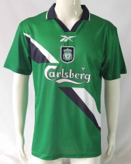 Retro Version 99-00 Liverpool Green Thailand Soccer Jersey AAA-503