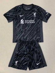2024-2025 Liverpool Goalkeeper Black Soccer Uniform-AY