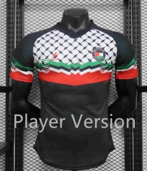 Player Version 2024-2025 Palestine Black&White Thailand Soccer Jersey AAA-888