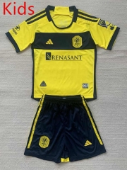 2024-2025 Nashville SC Home Yellow Kids/Youth Soccer Uniform-AY