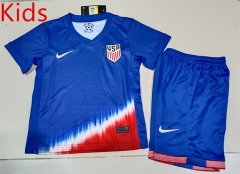 2024-2025 USA Away Blue Kids/Youth Soccer Unifrom-507