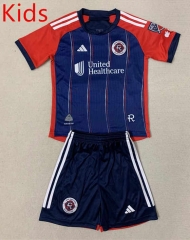 2024-2025 New England Revolution Home Blue&Red Kid/Youth Soccer Uniform-AY