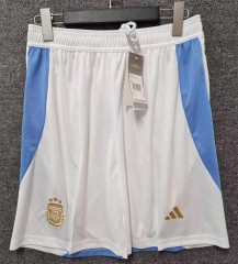 2024-2025 Argentina Home White Thailand Soccer Shorts