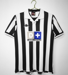 Retro Version 98-99 Juventus Home Black&White Thailand Soccer Jersey AAA-C1046