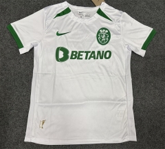 (S-4XL）2024-2025 Sporting Clube de Portugal Away White Thailand Soccer Jersey AAA-6032