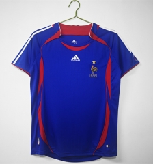 Retro Version 2006 France Home Blue Thailand Soccer Jersey AAA-C1046