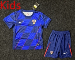 2024-2025 Croatia Away Blue Kids/Youth Soccer Uniform-5526