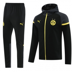 2024-2025 Borussia Dortmund Black Thailand Soccer Jacket Uniform With Hat-LH