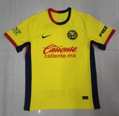 (S-4XL) 2023-2024 Club America Home Yellow Thailand Soccer Shirt-9527