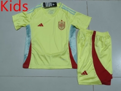 2024-2025 Spain Away Yellow Kids/Youth Soccer Uniform-507