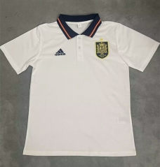 2024-2025 Spain White Thailand Polo Shirt-9070