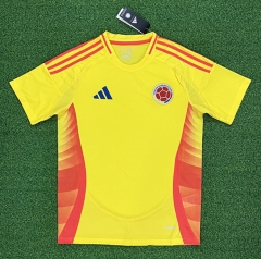 (S-4XL）2024-2025 Colombia Home Yellow Thailand Soccer Jersey AAA-403