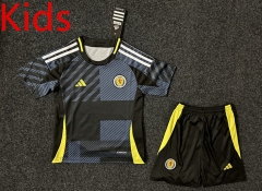 2024-2025 Scotland Home Black&Gray Kids/Youth Soccer Uniform-GB
