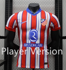 Player Version 2024-2025 Atletico Madrid Home Red&White Thailand Soccer Jersey AAA-888