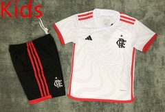 2024-2025 Flamengo Away White Kids/Youth Soccer Uniform-0499