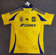 (S-4XL) 2024-2025 Tigres UANL Home Yellow Thailand Soccer Jersey AAA-5378