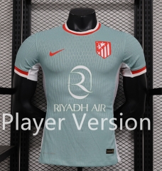 Player Version 2024-2025 Atletico Madrid Away Blue&Gray Thailand Soccer Jersey AAA-888