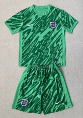 2024-2025 England Goalkeeper Green Soccer Uniform-AY