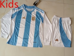 2024-2025 Argentina Home Blue&White LS Kids/Youth Soccer Uniform-507