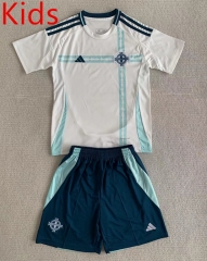 2024-2025 Northern Ireland Away White Kids/Youth Soccer Uniform-AY