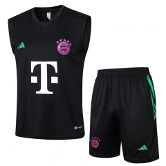 2024-2025 Bayern München Black Thailand Soccer Vest Tracksuit -815