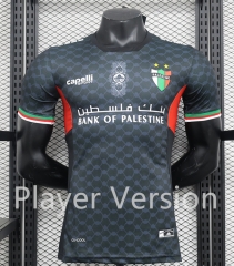 Player Version 2024-2025 Palestino Away Black Thailand Soccer Jersey AAA-888