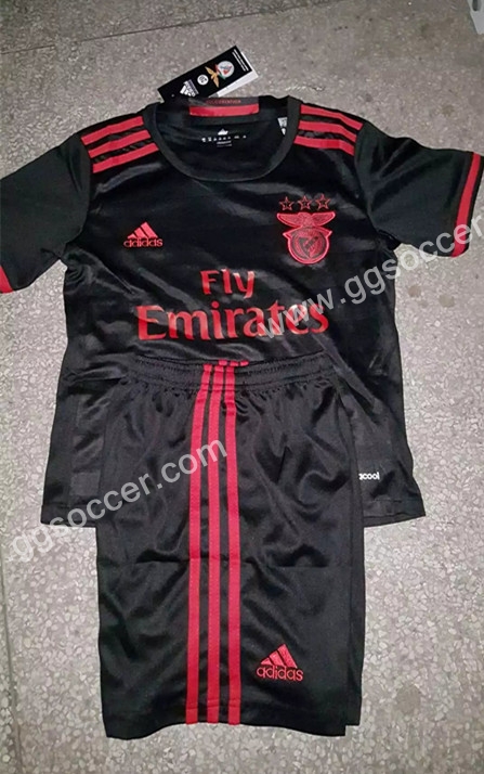 2016-17 Benfica Away Black Kid/Youth Soccer Uniform