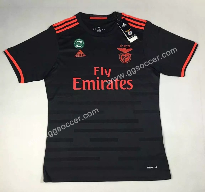 2016-17 Benfica Away Black Thailand Soccer Jersey