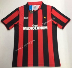 Retro Version 1991-1992 AC Milan Red&Black Thailand Soccer Jersey AAA-912