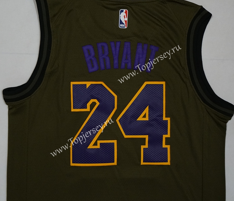 Los Angeles Lakers Army Green #24 NBA Jersey,Los Angeles Lakers