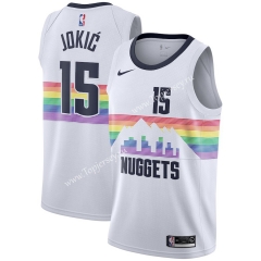 City Edition Denver Nuggets White #15 NBA Jersey