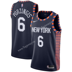 City Edition New York Knicks Drak Blue #6 NBA Jersey