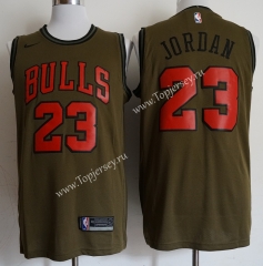 Chicago Bulls Army Green #23 NBA Jersey