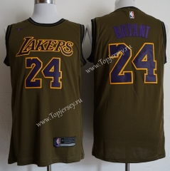 Los Angeles Lakers Army Green #24 NBA Jersey