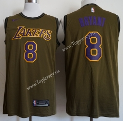 Los Angeles Lakers Army Green #8 NBA Jersey