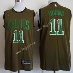 Boston Celtics Army Green #11 NBA Jersey