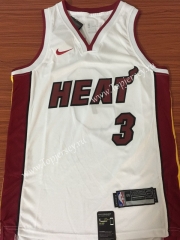 Miami Heat White #3 NBA Jersey