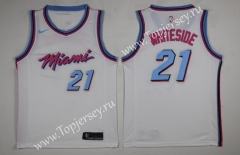 City Edition Miami Heat White #21 NBA Jersey