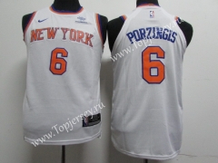 New York Knicks White #6 NBA Jersey