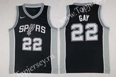 San Antonio Spurs Black #22 NBA Jersey