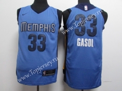 Memphis Grizzlies Blue #33 NBA Jersey