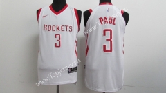 Houston Rockets White #3 NBA Jersey